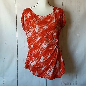 Forever Jade Size L Asymmetrical Short Slve Shirt